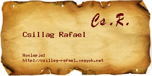 Csillag Rafael névjegykártya